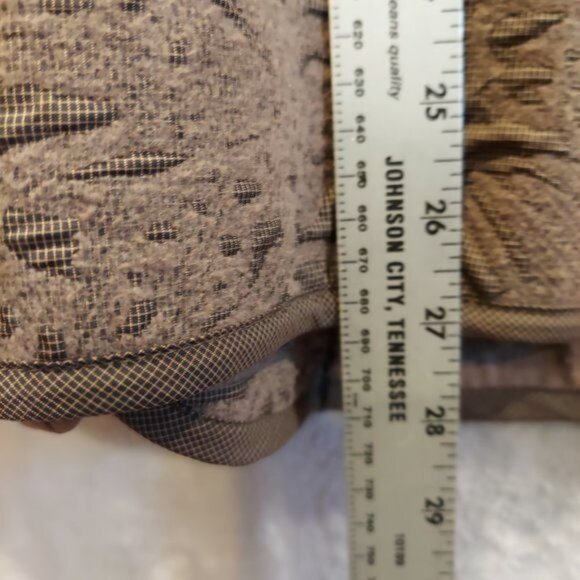 FOCUS Womans XL Gray Jacket Embossed Grandmacore Barn Flannel Lined - Picture 8 of 13